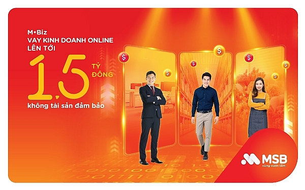 MSB) triển khai sản phẩm cho Vay kinh doanh online M-Biz.