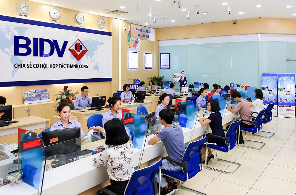 Hoạt động giao dịch tại BIDV.