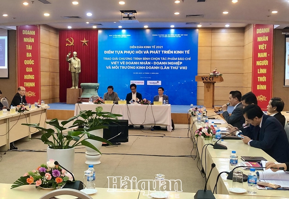 Diễn đàn Kinh tế 2020: Điểm tựa phục hồi, phát triển kinh tế. Ảnh: H.Dịu