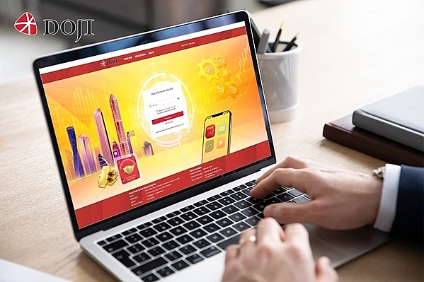 Giao diện ứng dụng eGold của DOJI.