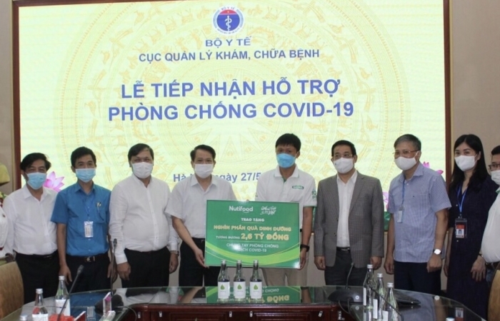 Nutifood tặng 2,6 tỷ đồng sản phẩm dinh dưỡng cho y bác sĩ, bệnh nhân Covid-19