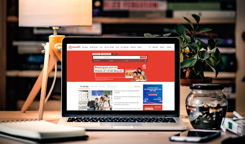 Hình ảnh giao diện mới và chuyên trang dự án của kênh Batdongsan.com.vn. 