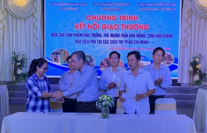Kết nối nông sản Đắk Nông, Hậu Giang vào các siêu thị TPHCM