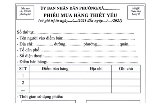 TPHCM yêu cầu ghi rõ số chứng minh nhân dân trên phiếu mua hàng thiết yếu