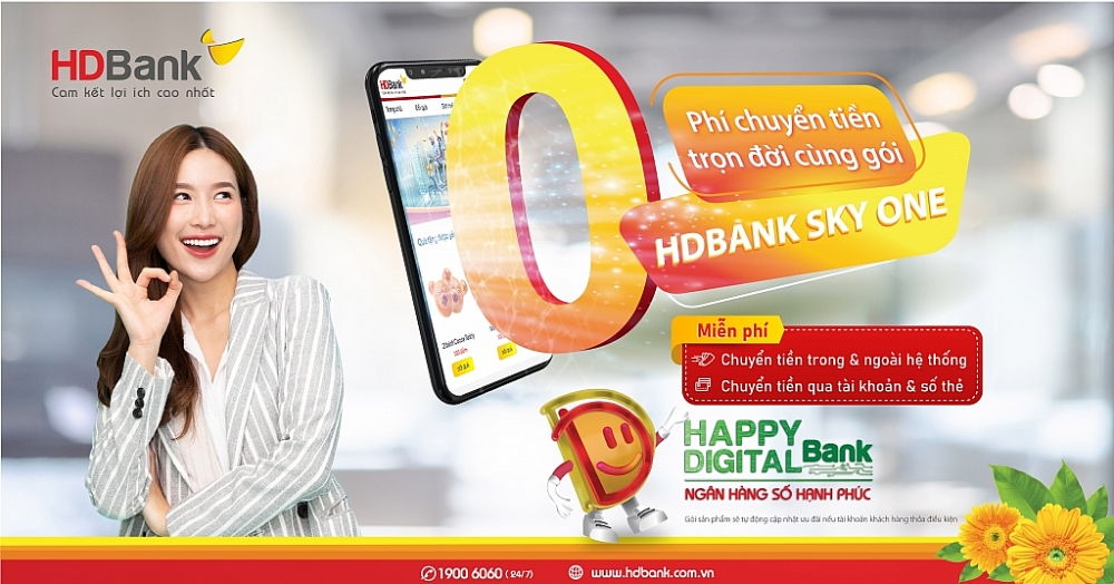 Nhiều ưu đãi dành cho khách hàng khi sử dụng gói HDBank Sky One
