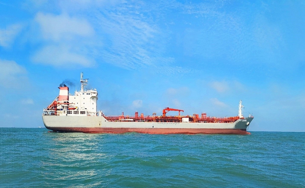 Tàu PVT Dawn vừa được PVTrans tiếp nhận hồi đầu năm, khai thác trên thị trường quốc tế tại khu vực Trung Đông- Bắc Á. Ảnh:ST