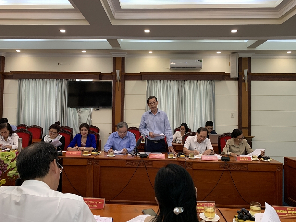 Ông Nguyễn Phước Hưng nêu ý kiến tại buổi làm việc. Ảnh:N.H