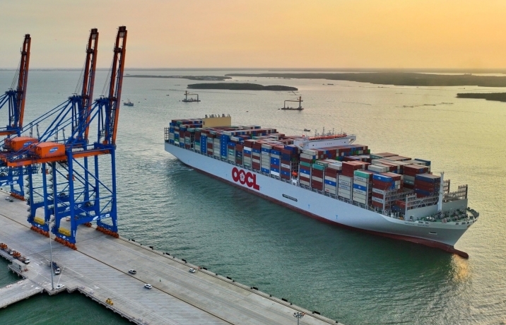Cảng Gemalink đón siêu tàu container lớn nhất thế giới OOCL Spain kết nối Á – Âu