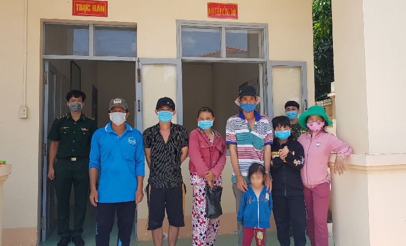 Phát hiện 8 người nhập cảnh trái phép qua biên giới Vĩnh Xương