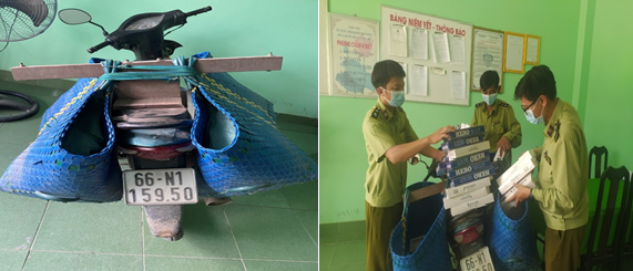 Phát hiện cả nghìn bao thuốc lá lậu trong giỏ hàng