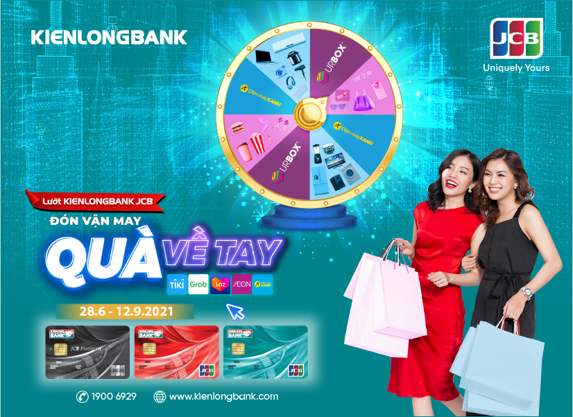 Nhiều tiện ích mua sắm và thanh toán qua thẻ tín dụng quốc tế Kienlongbank JCB