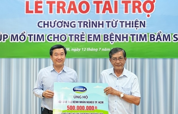 Gần 1.300 bệnh nhân nghèo đã được Vinamilk hỗ trợ phẫu thuật tim và mắt