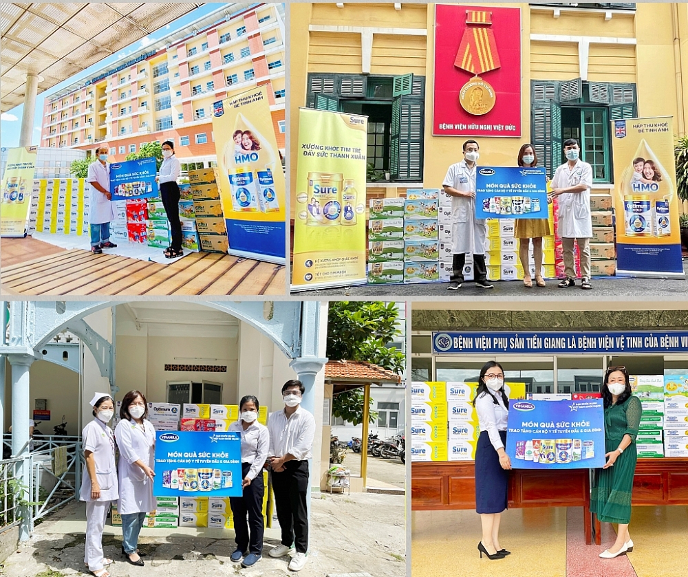 Vinamilk đẩy mạnh hành trình tiếp sức tuyến đầu trong giai đoạn cao điểm chống dịch tại 50 bệnh viện