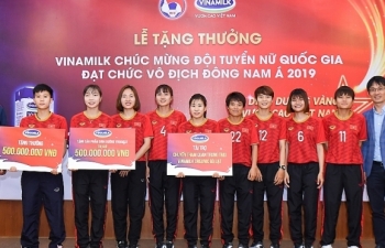 Vinamilk trao thưởng cho Đội tuyển bóng đá nữ