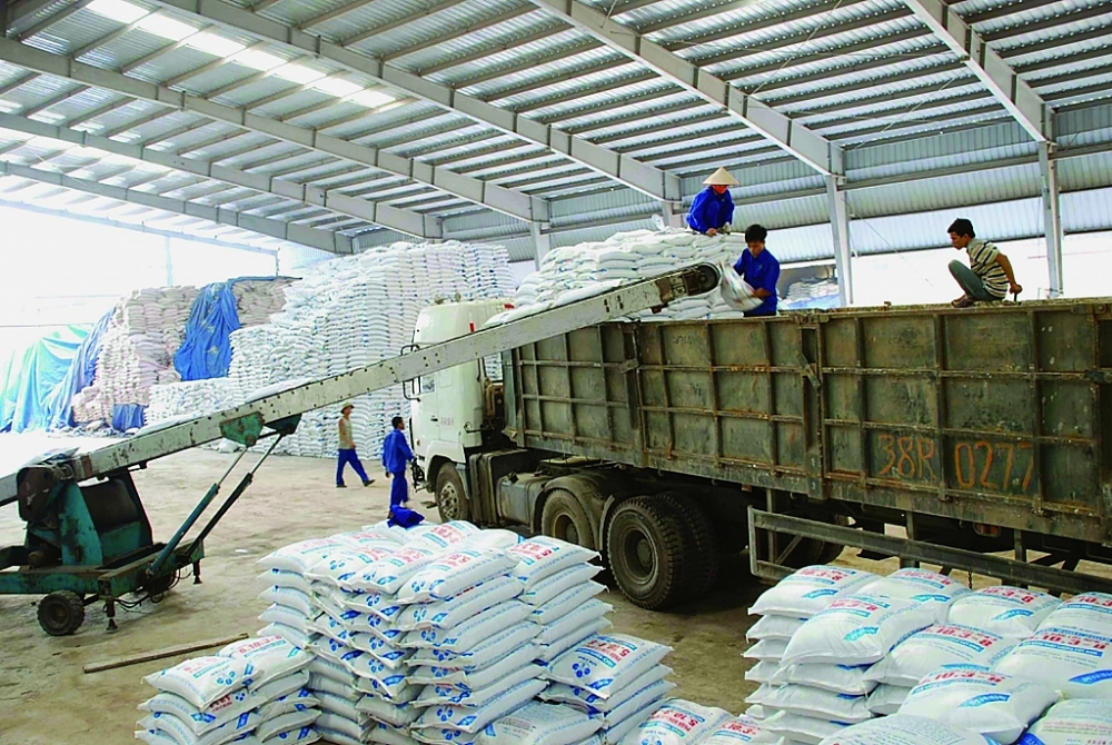 Trị giá XK phân bón liên tục tăng mạnh trong suốt năm 2021 và đầu năm 2022. 	Ảnh: ST