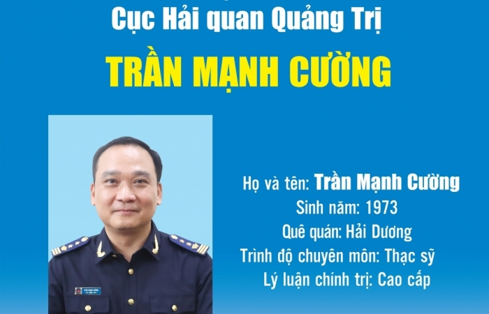 Inforgraphics: Quá trình công tác của tân Cục trưởng Cục Hải quan Quảng Trị Trần Mạnh Cường