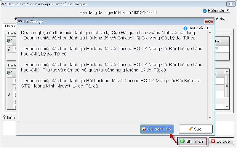 Doanh nghiệp dễ dàng tiếp cận và gửi phản hồi thông quan hệ thống.