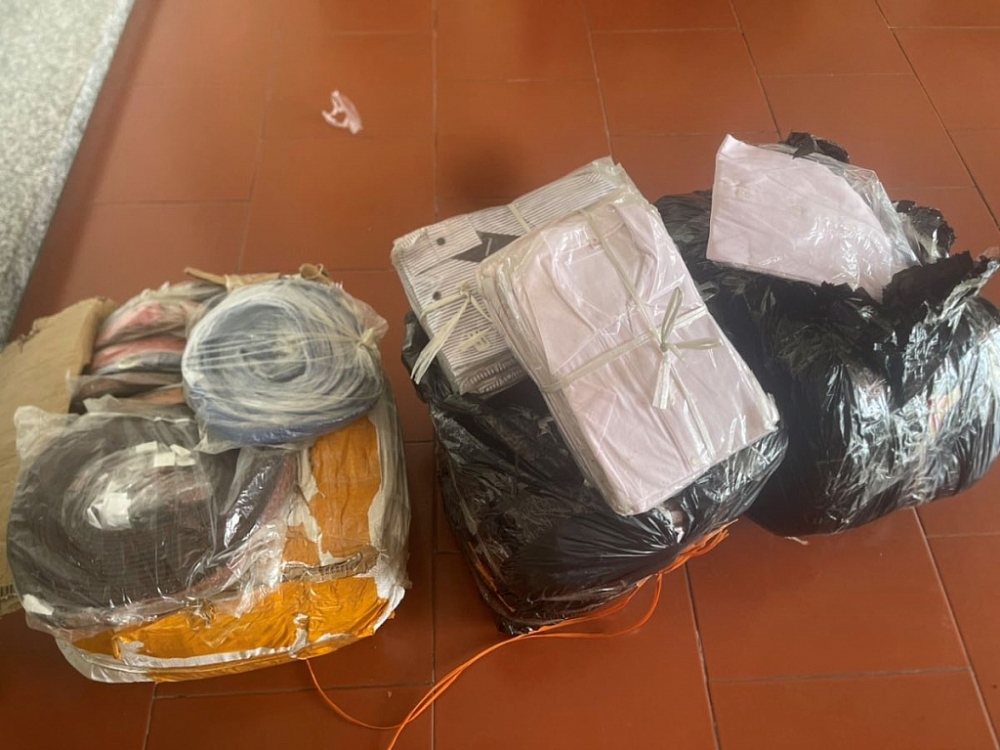 Hàng hóa vi phạm do lực lượng Hải quan thu giữ.