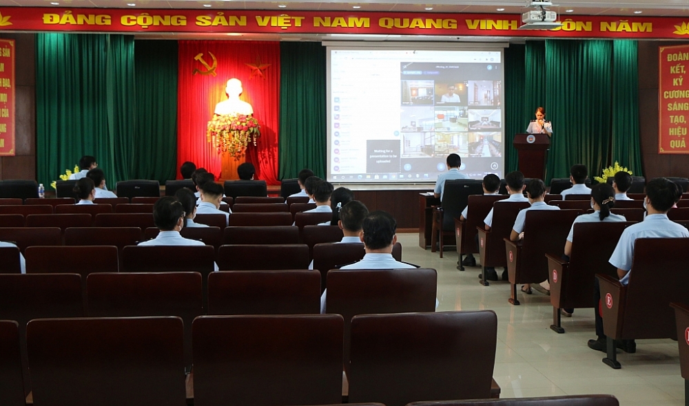 Quảng cảnh buổi khai mạc kỳ thi ngày 15/10. Ảnh do Cục Hải quan Quảng Trị cung cấp.