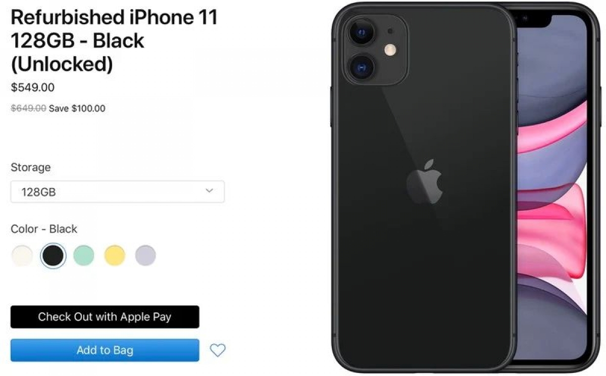 Apple bắt đầu bán các mẫu iPhone 11, 11 Pro và 11 Pro Max tân trang