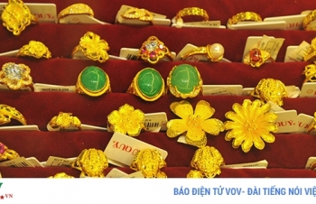 Giá vàng SJC có biến động tăng vẫn thấp hơn giá vàng thế giới