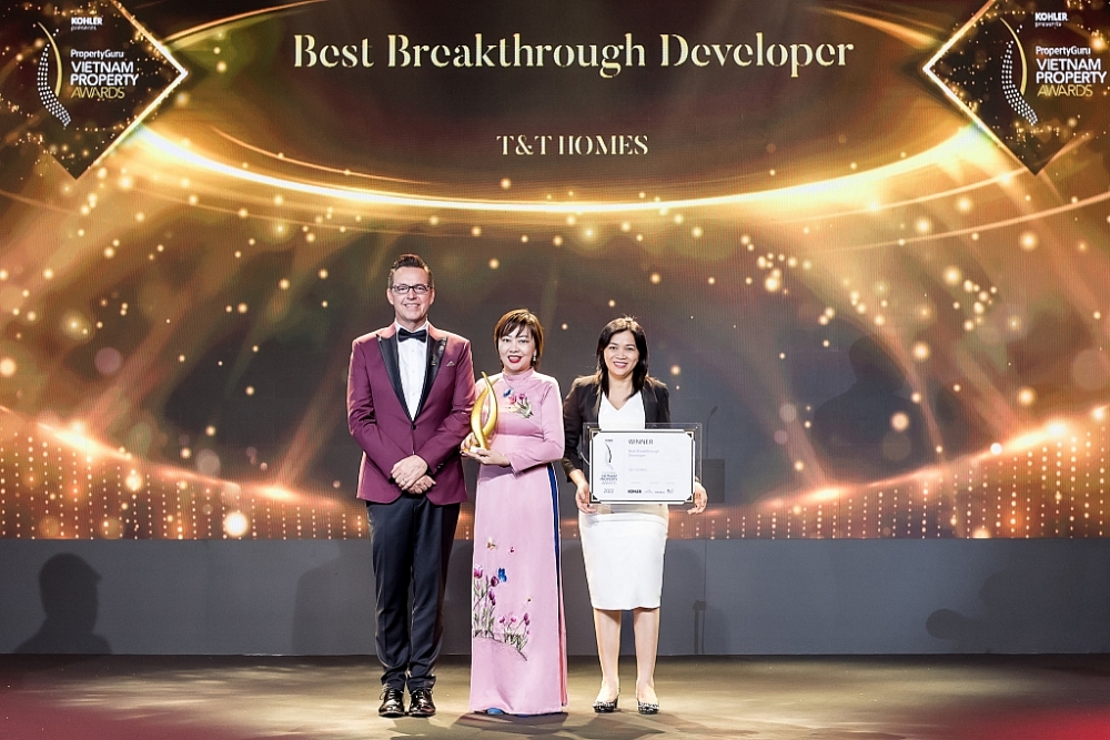T&T Homes được vinh danh Nhà phát triển bất động sản đột phá nhất Việt Nam 2022 T&T Homes được vinh danh Nhà phát triển bất động sản đột phá nhất Việt Nam 2022