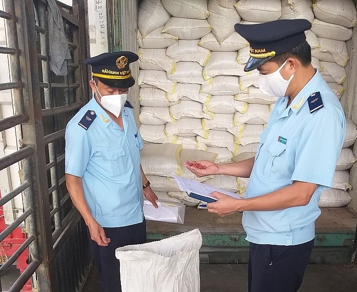 Công chức Chi cục Hải quan cửa khẩu quốc tế Thanh Thủy (Hà Giang).