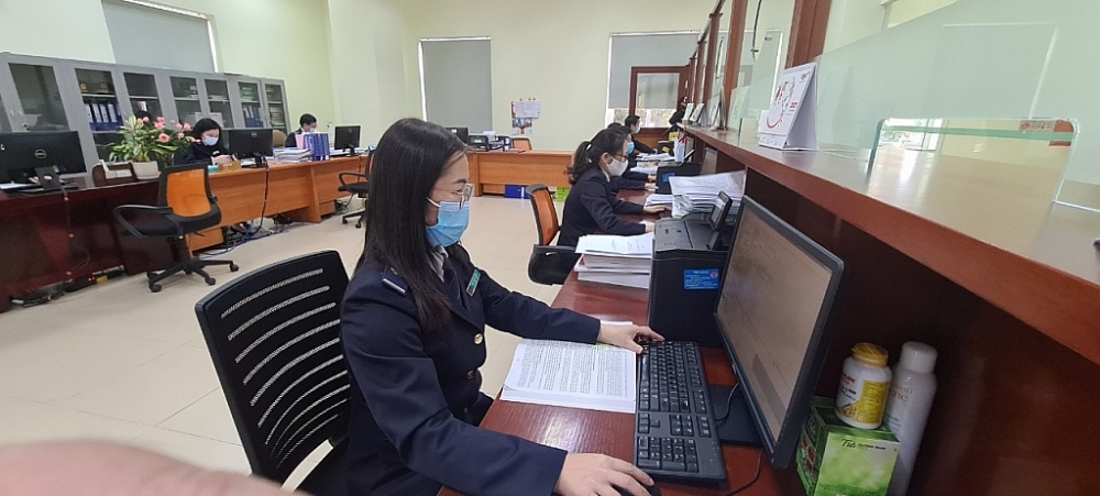 Hoạt động nghiệp vụ tại Chi cục Hải quan Hòa Lạc (Cục Hải quan Hà Nội). 