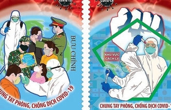 Phát hành bộ tem “Chung tay phòng, chống dịch Covid-19”