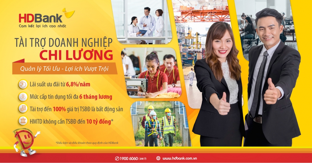 HDBank dành 1.000 tỷ gói tài trợ ưu đãi chi lương 
