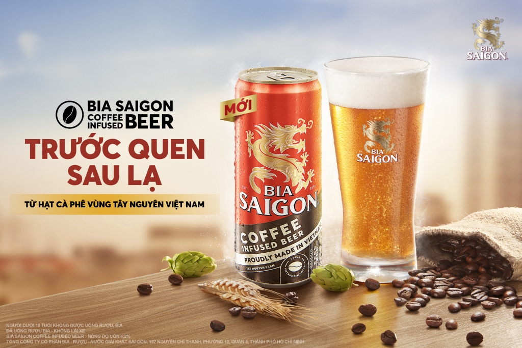 Sabeco ra mắt dòng sản phẩm bia hương vị cà phê