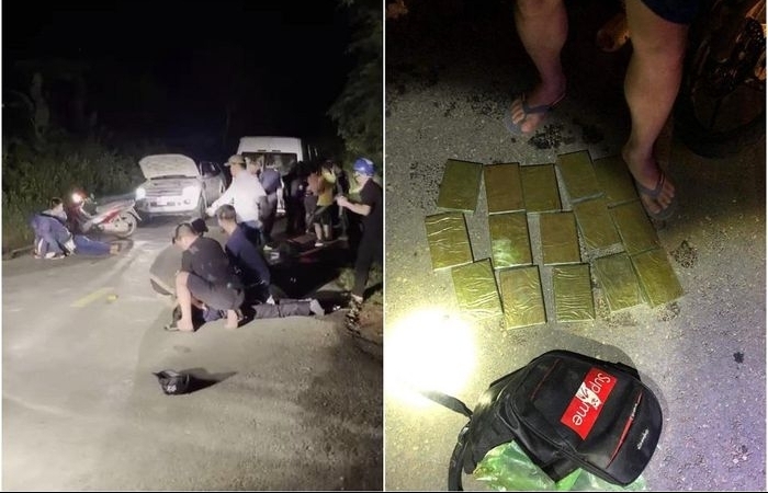 Nghệ An: Phá đường dây sử dụng vũ khí nóng để vận chuyển 15 bánh heroin