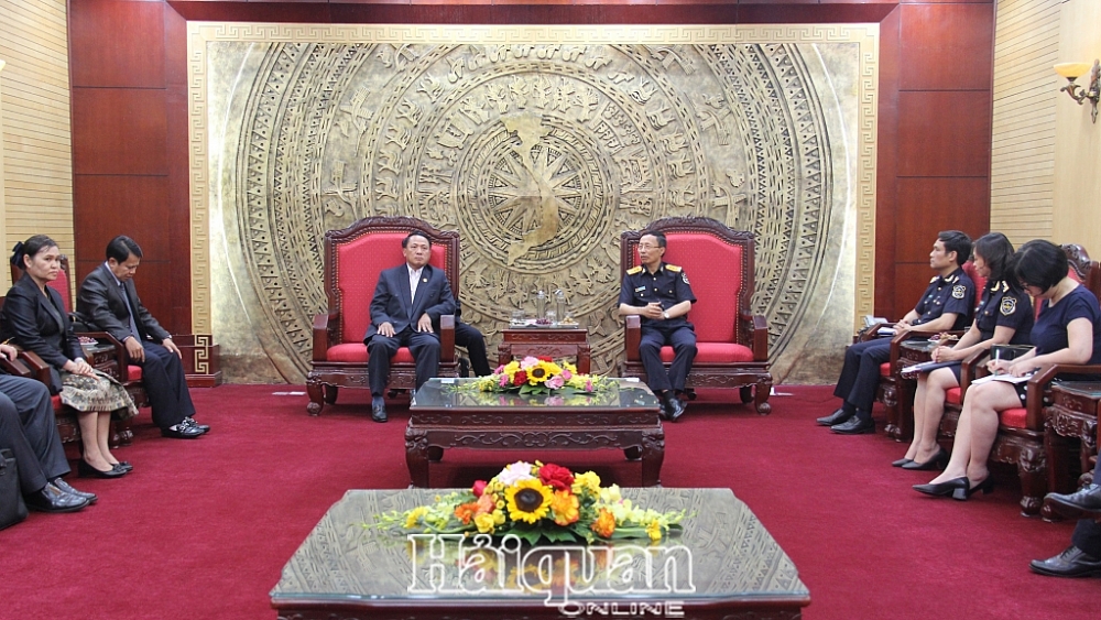 Quang cảnh buổi tiếp. Ảnh: H.Nụ