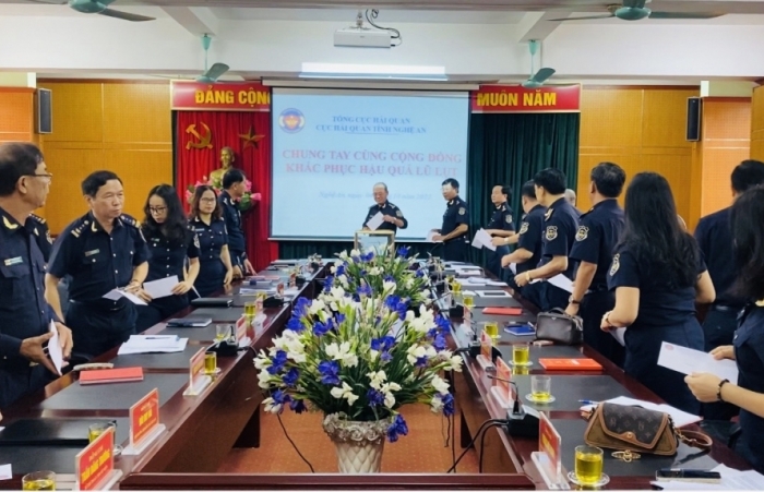 Hải quan Nghệ An: Phát động quyên góp hỗ trợ đồng bào vùng lũ