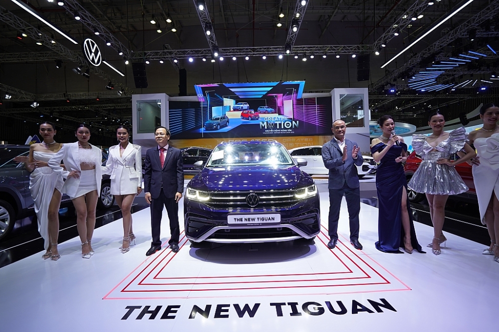 Loạt xe SUV trong gian hàng của Volkswagen tại Triển lãm ô tô Việt Nam