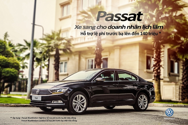 mua volkswagen passat duoc ho tro phi truoc ba len toi 140 trieu