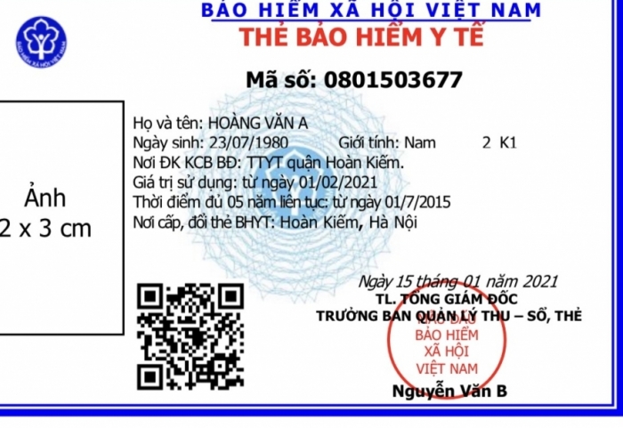 Từ 1/4/2021 sẽ sử dụng mẫu thẻ BHYT mới