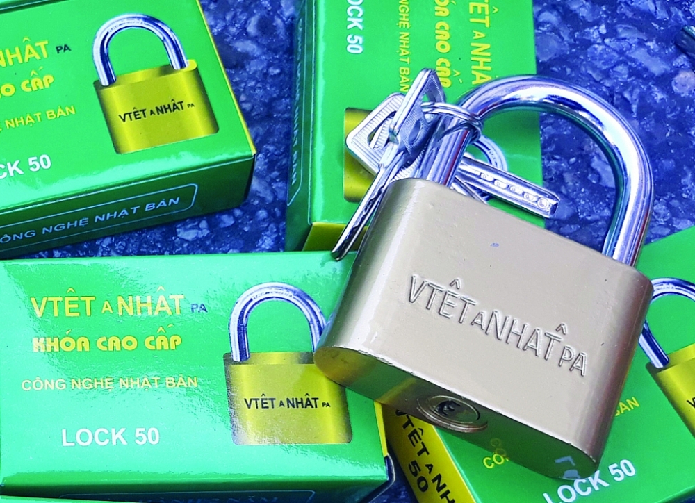 Khóa giả mạo thương hiệu Việt- Nhật trong lô hàng vi phạm nhập khẩu từ Trung Quốc do Đội Kiểm soát chống buôn lậu khu vực miền Bắc (Cục Điều tra chống buôn lậu, Tổng cục Hải quan) và Chi cục Hải quan cửa khẩu cảng Hải Phòng khu vực 2 phát hiện, bắt giữ  tháng 6/2021.