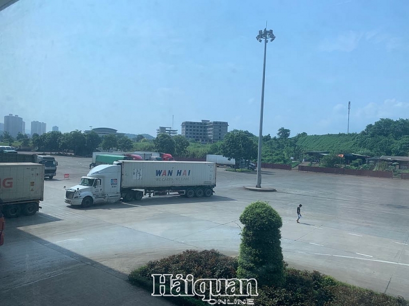 da het un u xe xuat thanh long tai cua khau quoc te lao cai
