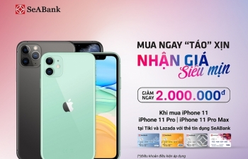 SeABank ưu đãi cho khách hàng mua iphone bằng thẻ tín dụng trên Tiki, Lazada