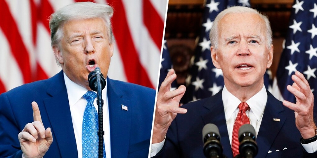 Tổng thống Trump (trái) và ứng viên đảng Dân chủ Joe Biden. Ảnh: AP.